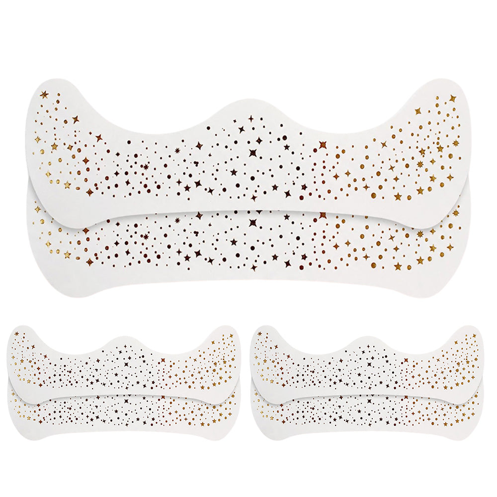 6 Piece Glitter Freckles Face Tattoo Gold Transfer Stickers