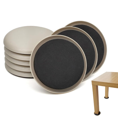 8 Piece Furniture Sliders Reusable Pads for Hardwood Floors and Carpet -Beige