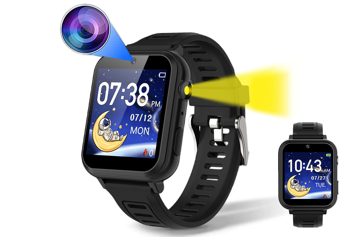Smart Watch for Boys and Girls Water-Resistant Touchscreen Watch-Black