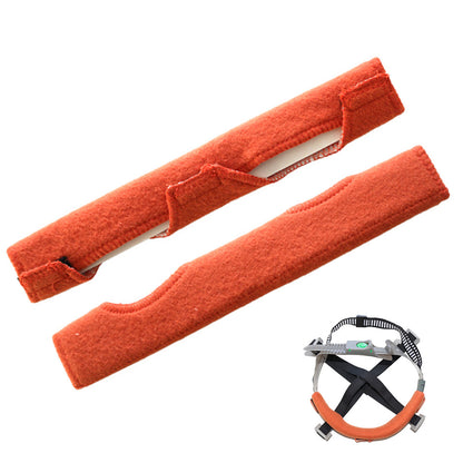 2 Cotton Fire Resistant Foam Hard Hat Sweatbands-Orange
