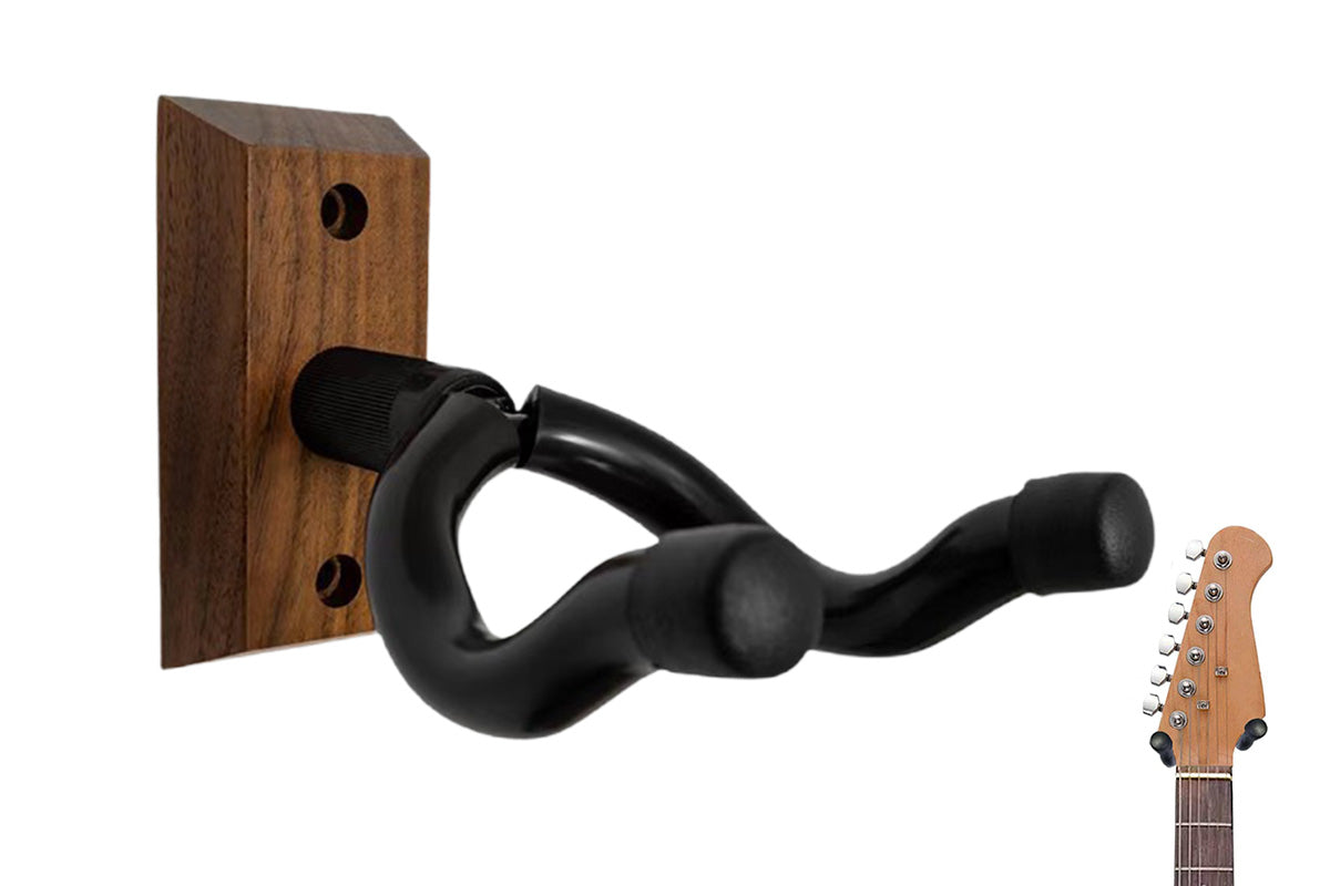 Black Walnut U Shaped Wall Hanger for Guitar Banjo Bass