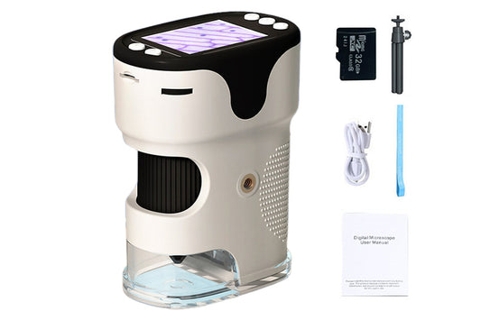 1000X Digital Pocket Microscope Rechargeable Handheld Portable Microscopes For Kids-White