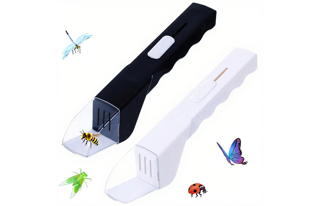 2Pcs Bug Catcher for Little Ones Bug trap Kit for Butterflies Bees -Black and White