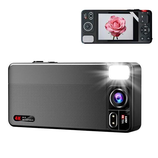 Digital Camera with 270 Degree Rotating Lens for Selfie Vlog -Black