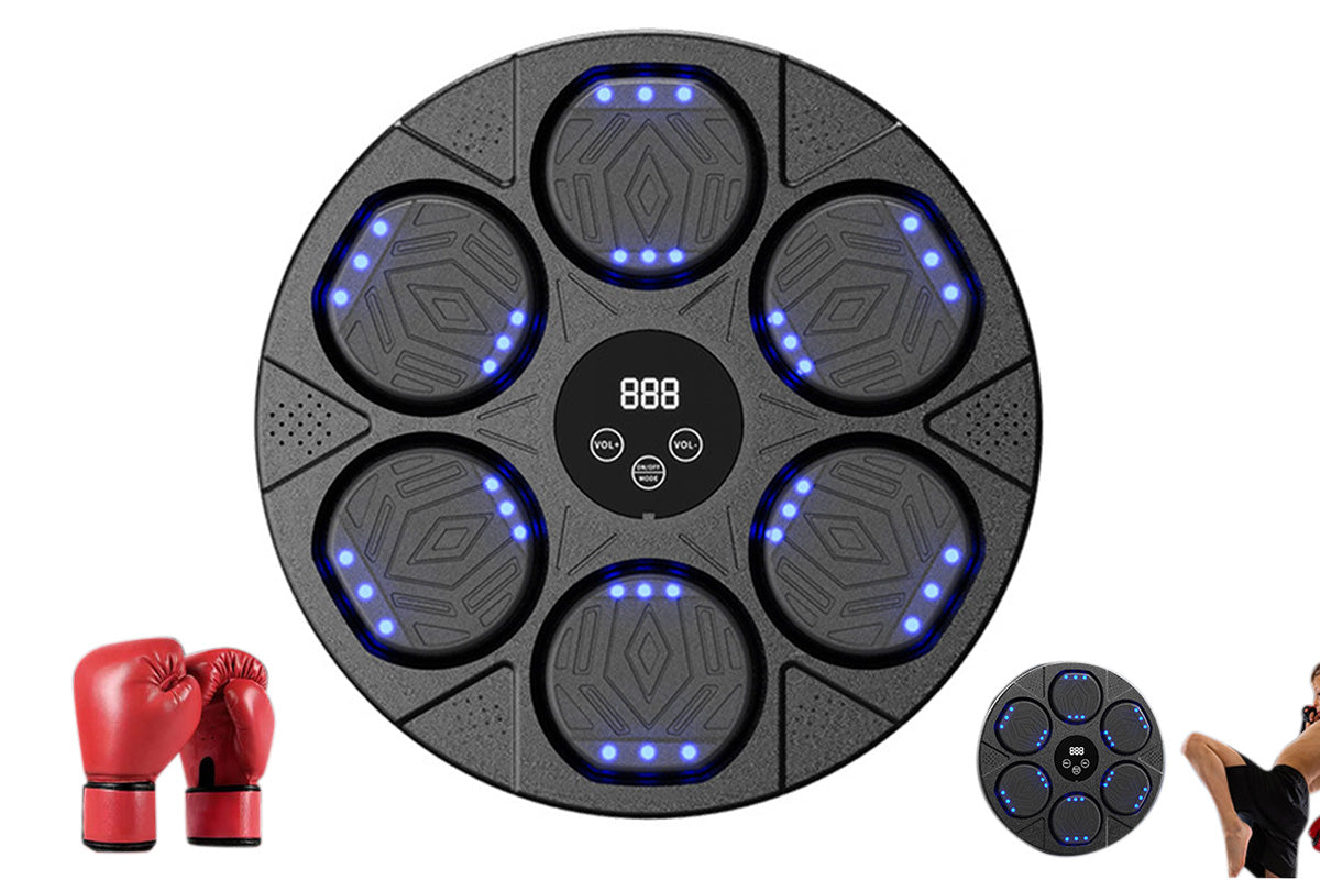 Electric Music Boxing Machine Bluetooth Boxing Training Wall Mount Machine-Black