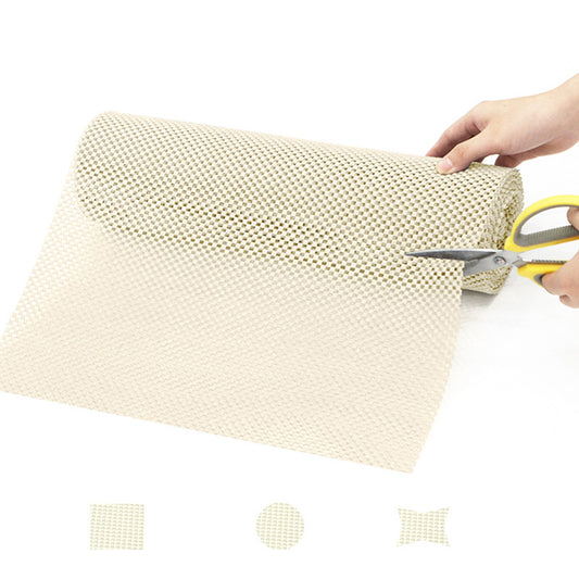 Non-Adhesive Drawer and Shelf Liner for Cabinet Wardrobe -Beige