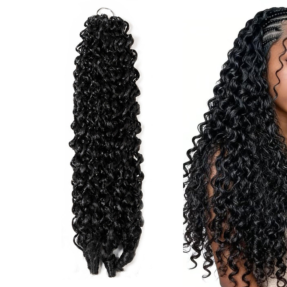16inch Deep Wave Synthetic Feather Hair Extensions for Braids - Style 1