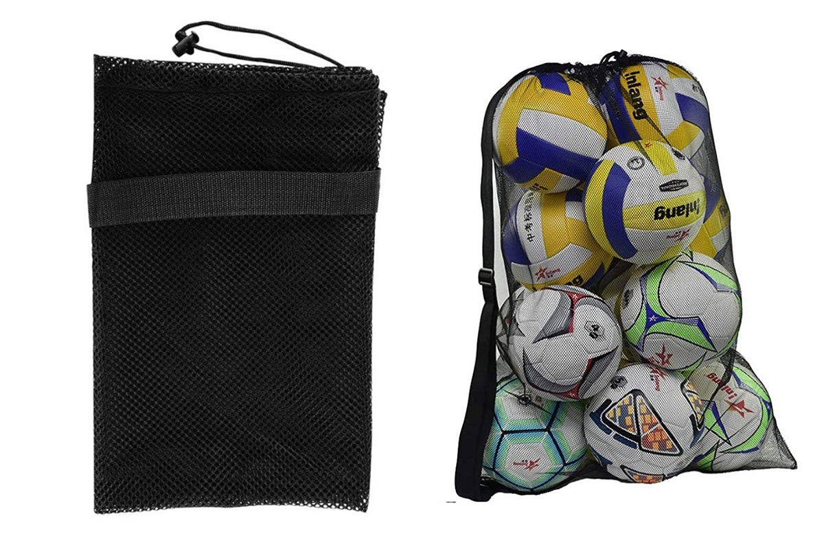 Portable Extra Large Sports Drawstring Mesh Ball Bag Basketball Football Storage Bag