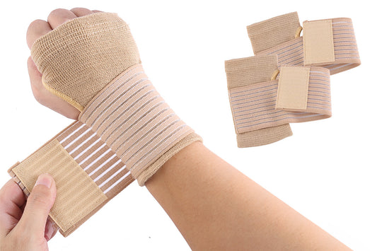 1 Pair Wrist Brace Wrist Support Splint Brace Protection Strap Carpel Tunnel for Pain Relieving-Nude