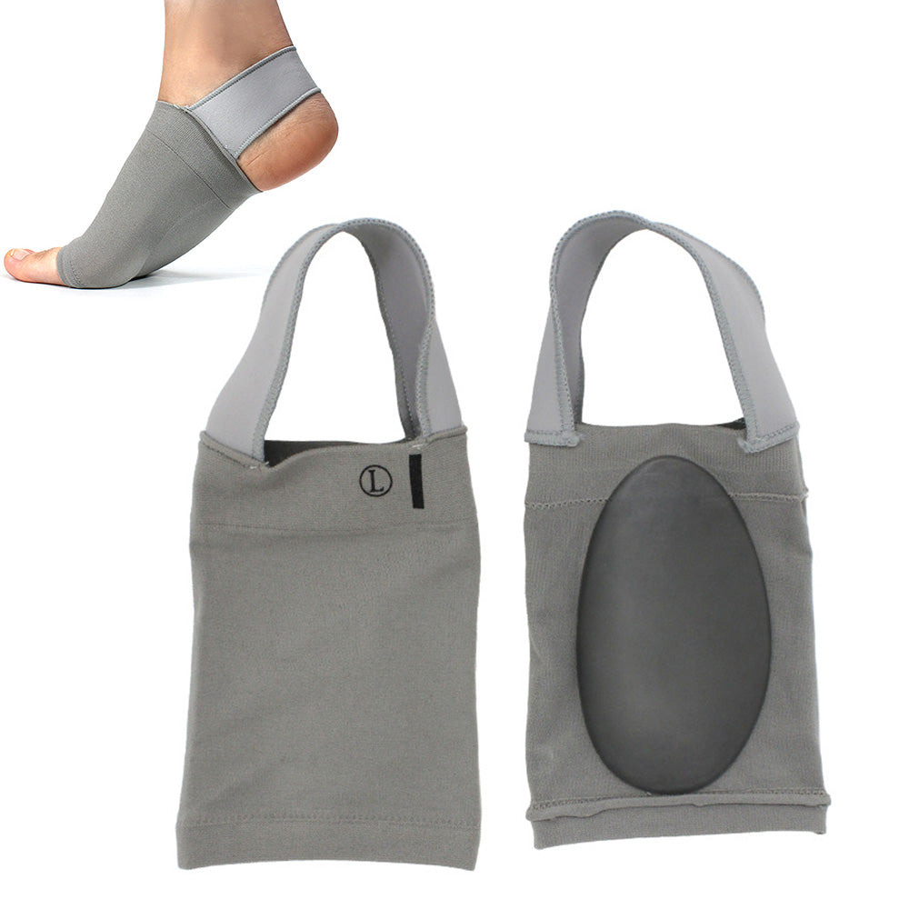 Arch Support Soft Pad Brace Sleeve Ankle Foot Wrap For Feet Flat-Grey