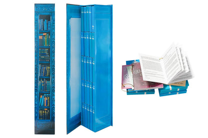 Mini Book Advent Calendar with 25 Book Ornaments for Christmas Countdown Holiday Decorations -Blue