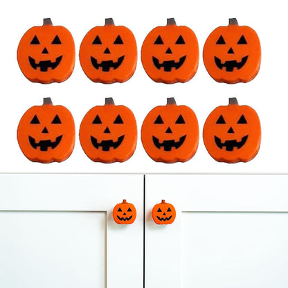 10 Pack Silicone Christmas Cabinet Knob Decoration Covers - Pumpkin