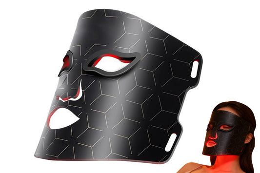 Red Light Therapy for Face with Remote Red Light Mask at Home-Black