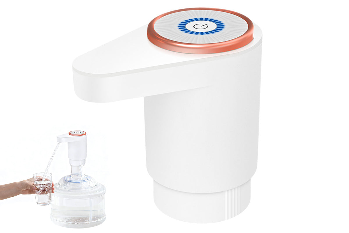 Electric Water Bottle Pump Automatic Dispenser For Kitchen Camping-White