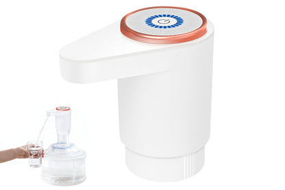 Electric Water Bottle Pump Automatic Dispenser For Kitchen Camping-White