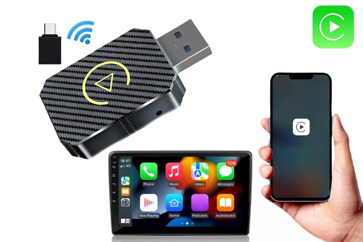 Wireless Carplay Android Auto Adapter USB Car Connect Dongle