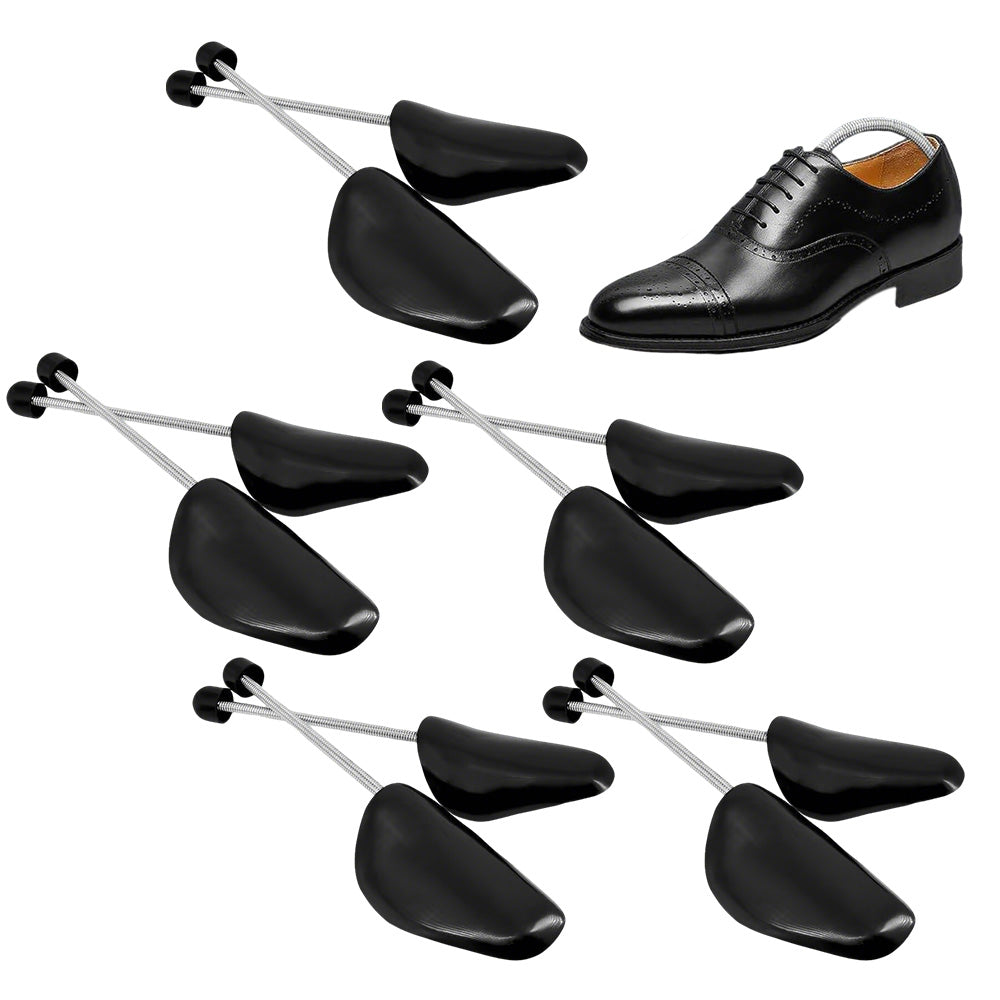 5 Pairs Adjustable Plastic Shoe Trees Shoe Stretcher For Men And Women-Black