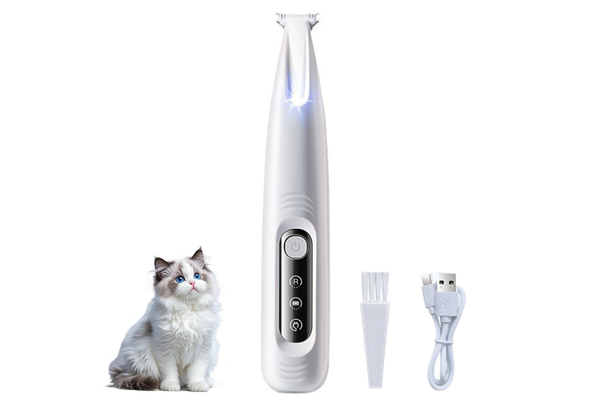 Dog and Cat Grooming Trimmer LED Electric Pet Paw Hair Cutter