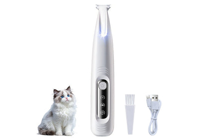 Dog and Cat Grooming Trimmer LED Electric Pet Paw Hair Cutter