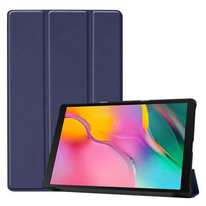 PU Leather Trifold Stand Case for Fire HD 10 2021 2023-Dark Blue
