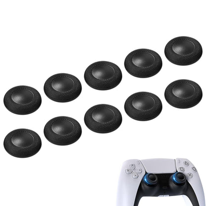 10 Pack TPU Thumb Grip Caps for PS4 and PS5 Controller Joysticks - Black
