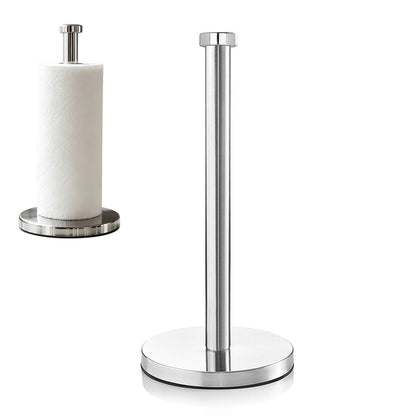 Stainless Steel Countertop Paper Towel Holder - Round Base Flat Top