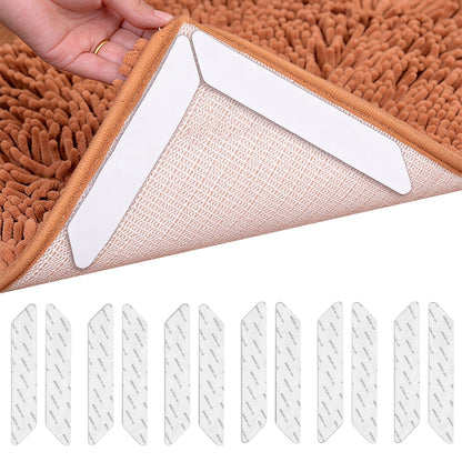PU Rug Gripper Tape Non Slip Washable Reusable Carpet Stickers - White