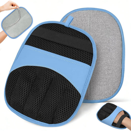 Electrostatic Pet Hair Remover Gloves Reusable Lint Brush for Furniture Car Seats-Blue
