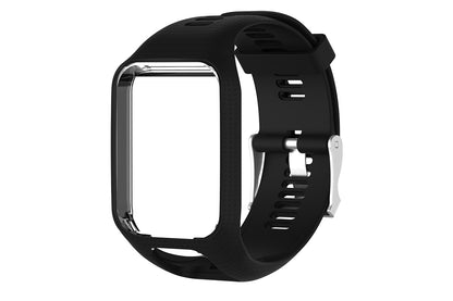 Replacement Silicone Sport Watch Strap for TomTom Smart Watches Adjustable-Black