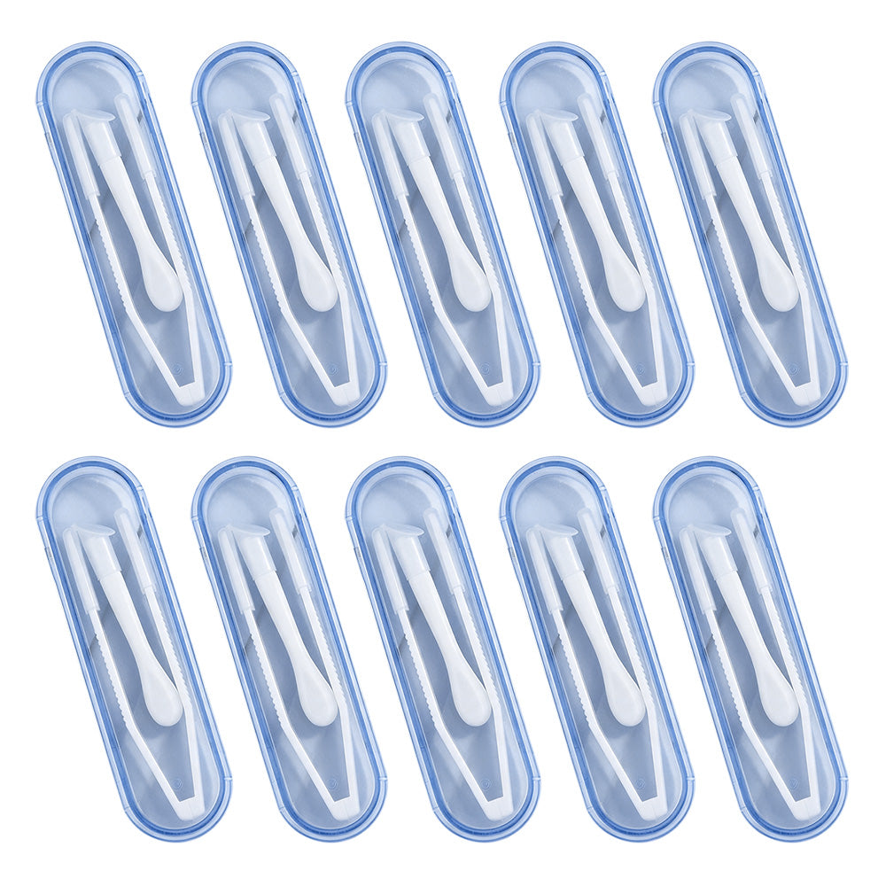 10 Piece Lens Tool Kit with Tweezers Applicator Remover - Blue