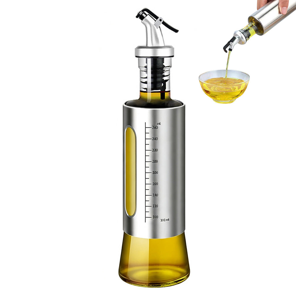 Glass Oil Dispenser with Capacity Markings