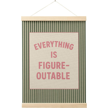 Inspirational Words Art Prints with Hanging Cord - Green