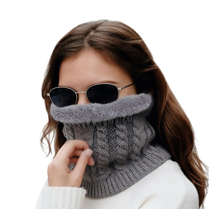 Winter Neck Gaiter Fleece Thick Neck Warmer Cover Ski Gaiters for Men Women-Grey