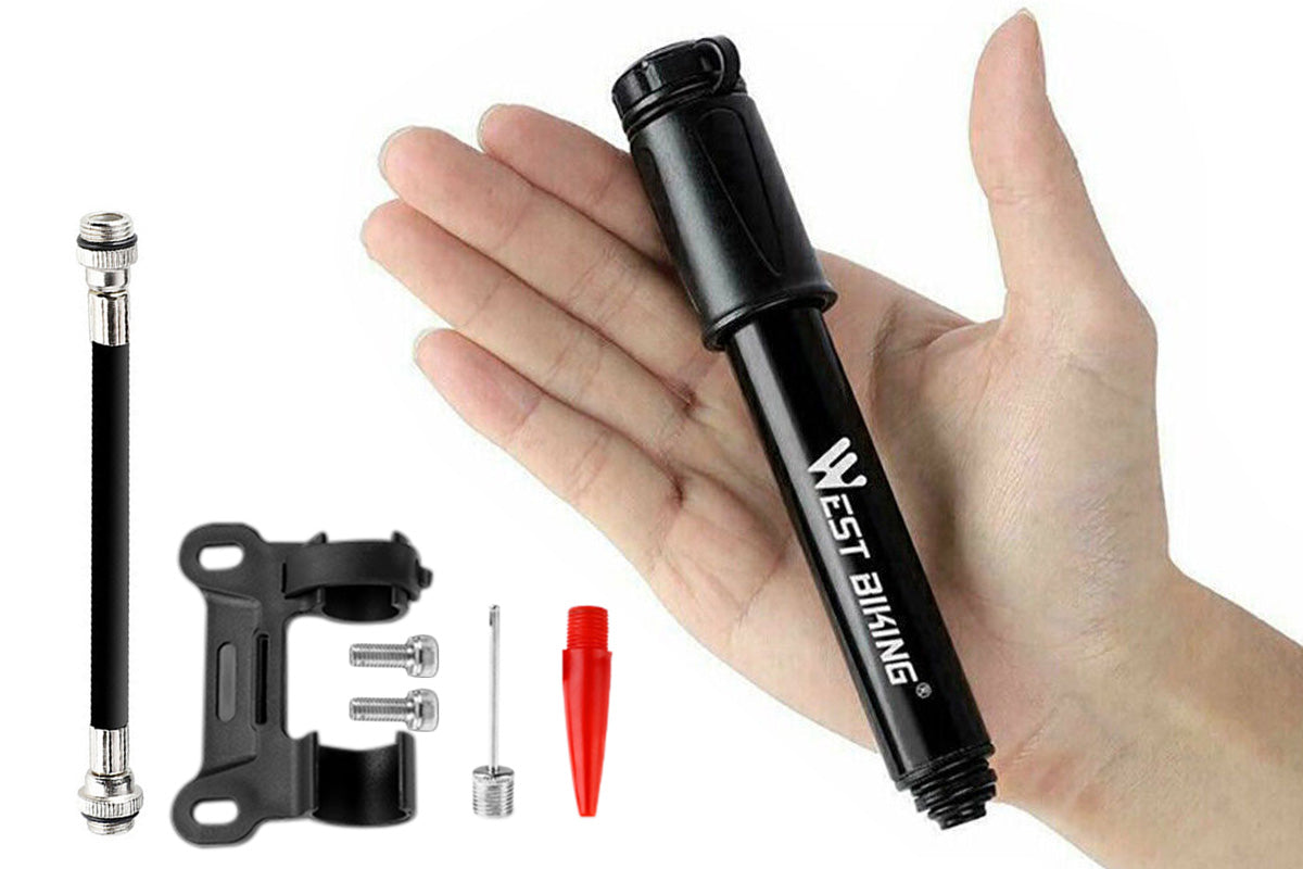 Mini Bicycle Air Pump Bike Hand Ball Inflator Portable Cycling Tyre Pump