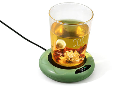 USB Coffee Mug Warmer With Adjustable Temperature Cup Warmer For Office-Green