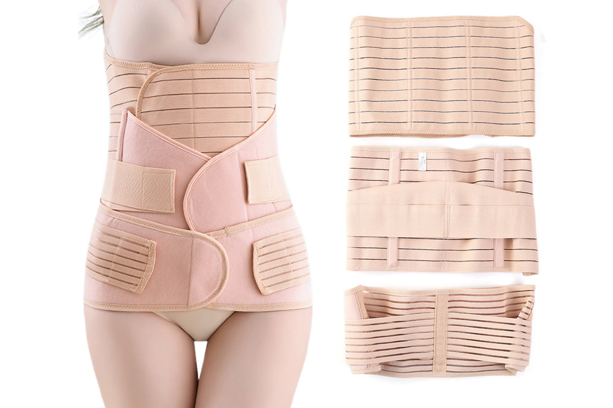 3 in 1 Postpartum Belly Band Waist Shapewear Recovery Girdle After Birth Support -Cuticolor