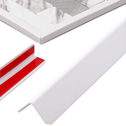3m Flexible PVC Self Adhesive Cover Strip for 90 Degree Wall Corners- White
