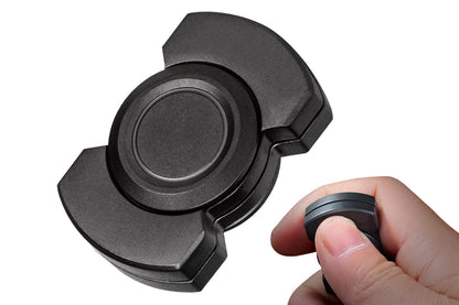 3-in-1 Fidget Spinner Slider and Clicker Stress Relief Toy for Little Ones and Adults-Black