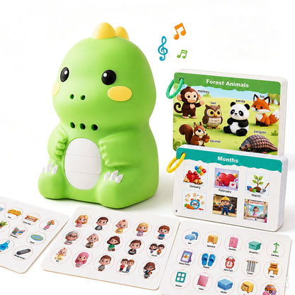 Dinosaur English Learning Touch Pen with 600 Words Cards Stickers - Green