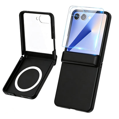 Case and Screen Protector for Samsung Galaxy Z Flip 8 - Black