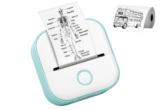 Mini Portable Thermal Sticker Printer Bluetooth Pocket Photo Printer-Green Color