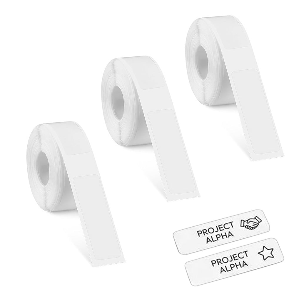 3 Rolls Label Paper for Phomemo D30 Self Adhesive Thermal Labels