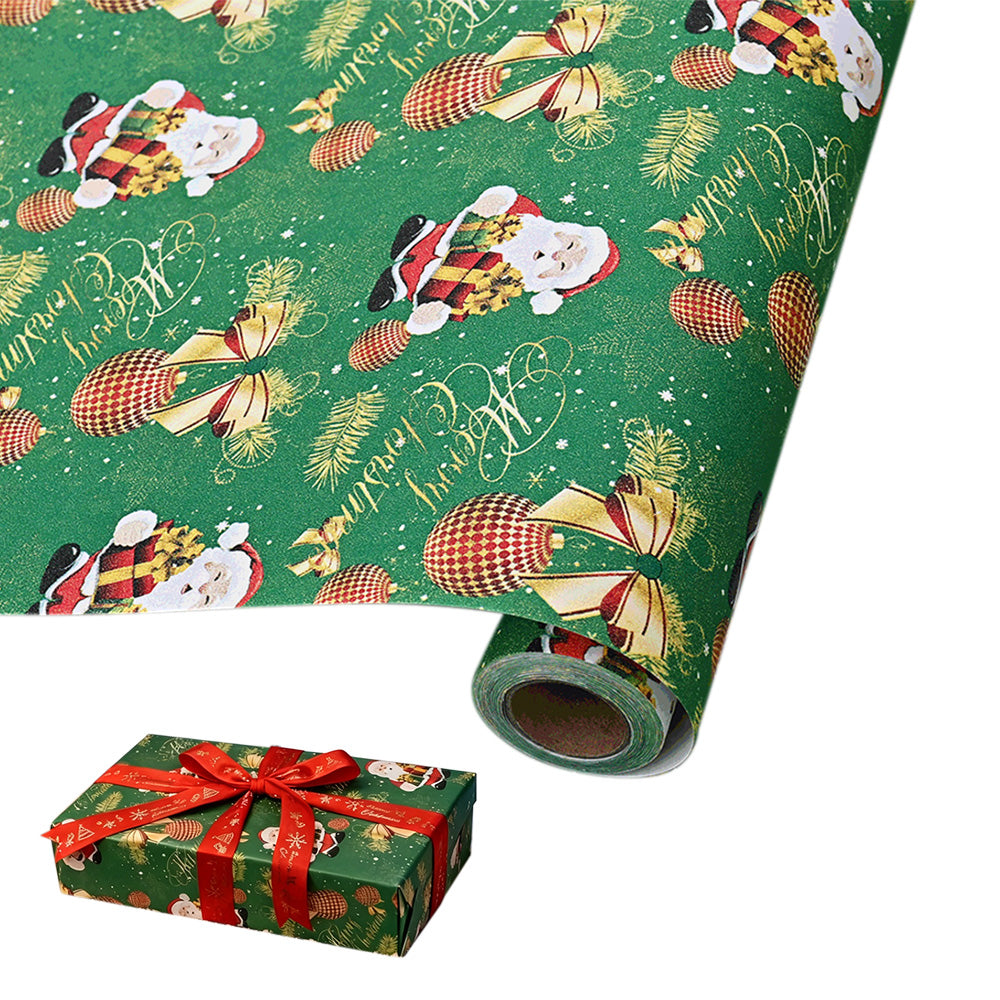 Christmas Wrapping Paper for Gift Wrap - Green