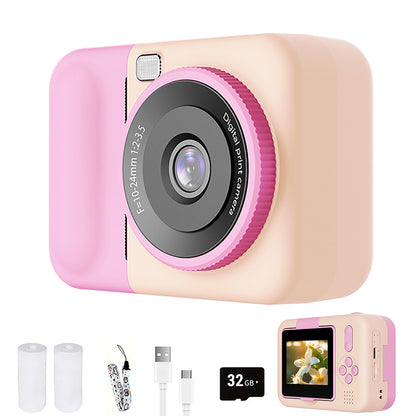 48MP Instant Print Camera with 32GB Memory Card - Pink