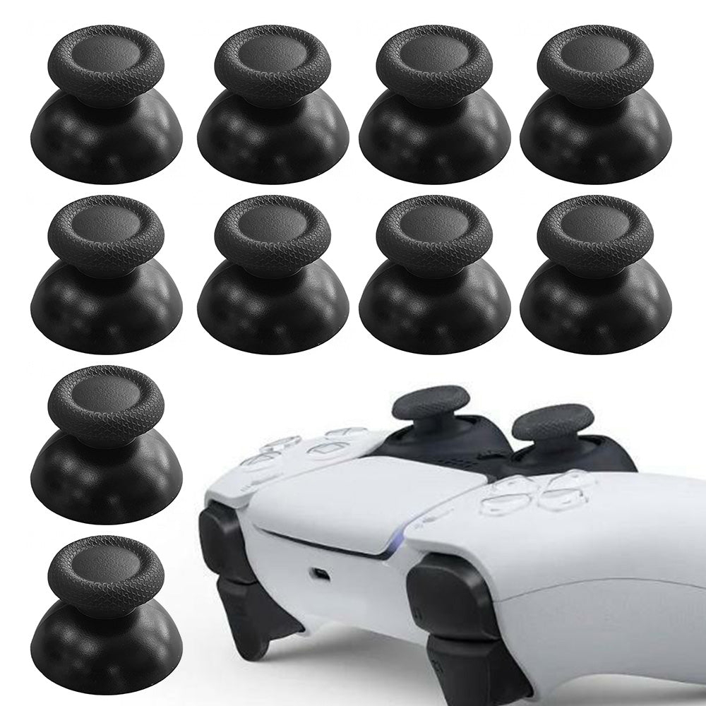 10PCS PS5 Controller Analog Stick Thumbstick Grips Replacement for Playstation 5-Black