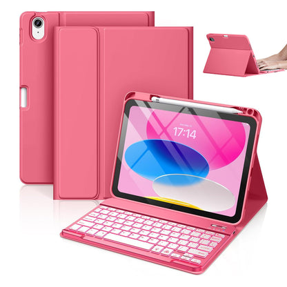 Detachable Backlit Keyboard Case for  iPad 10.2 10.5 Inch - Red