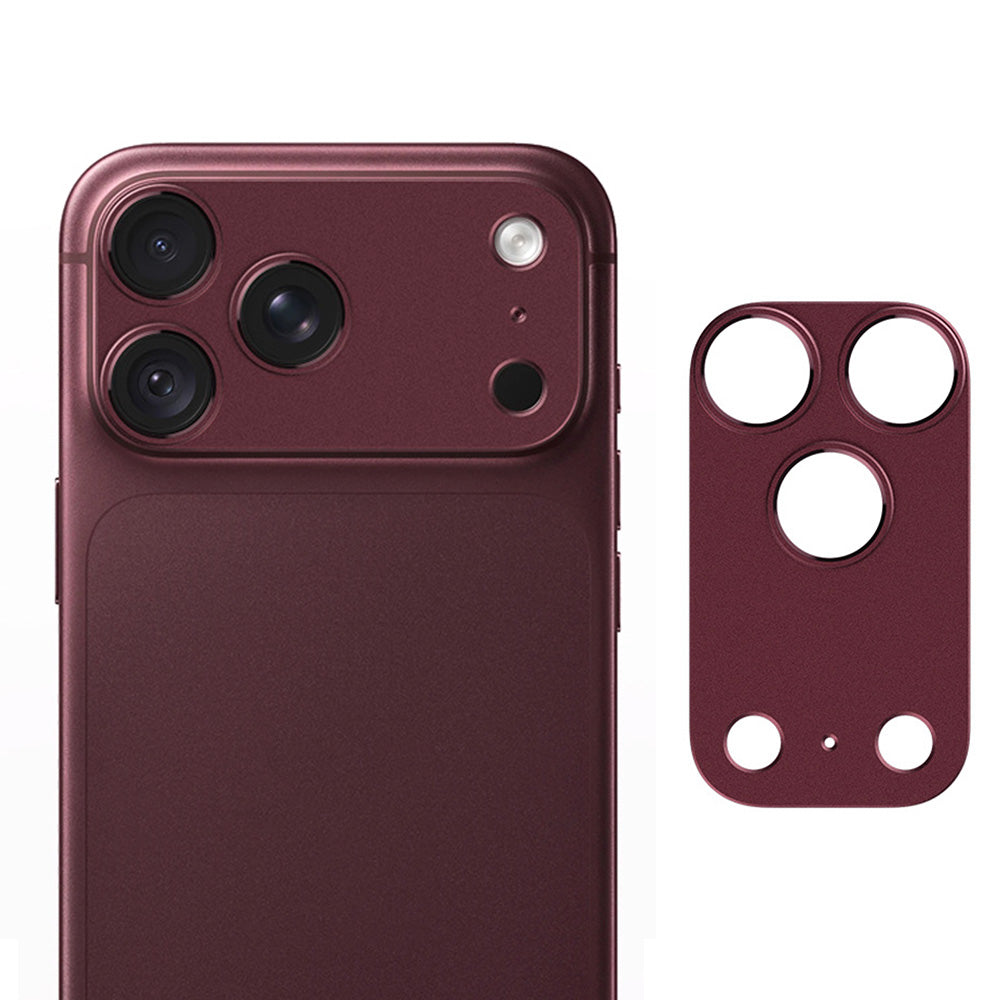 Aluminum Hollow Camera Lens Protector for iPhone 18 Pro Max - Wine Red