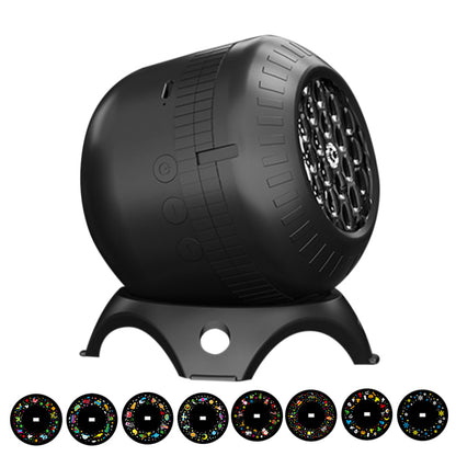 Christmas Projector Lights with 8 Pattern Festival Decoration Projector for Bedroom Living Room Car - Black