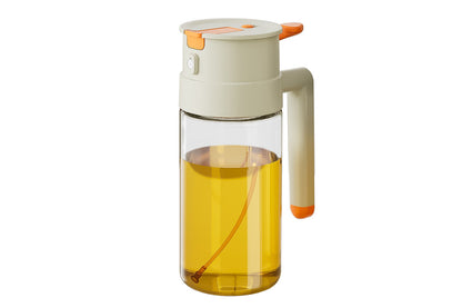 2 In 1 650ml Oil Sprayer Olive Oil Dispenser Bottle For Cooking Baking BBQ -Grey