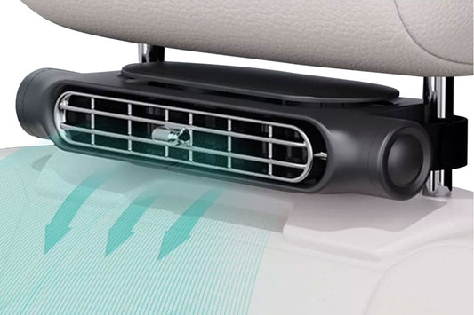 Car Fan for Rear Seat Cooling Air Fan 3 Gear Speeds Portable USB Backseat Cooling Fan